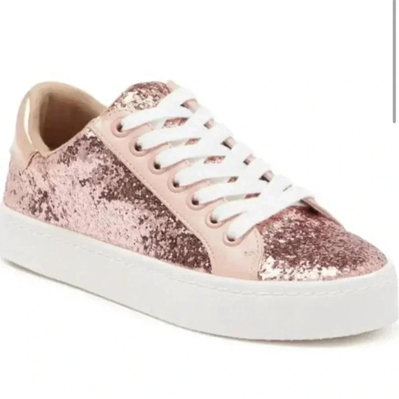 Abound Quentin Size 9 Rose Gold Sneaker Glitter Sparkle Shimmery - Picture 1 of 11